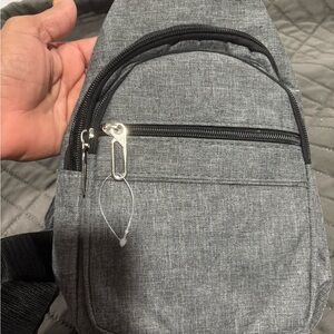 Gray Crossbody Sling Bag